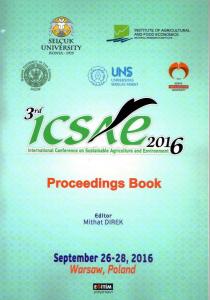 İnternational Conference on Sustainable Agriculture and Environment 2016