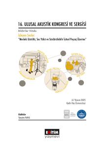 16. Ulusal Akustik Kongresi ve Sergisi Bildiriler Kitabı